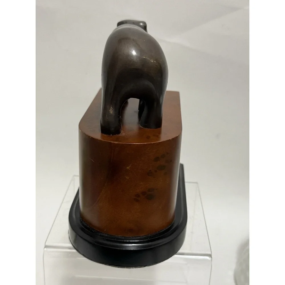 Vintage Wall Street Bookend Financial Market Office Decor Bear Side